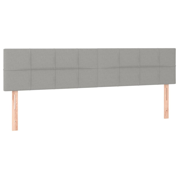 Wezgłowie Szary 180 x 5 x 78/88 cm Tkanina vidaXL 535599