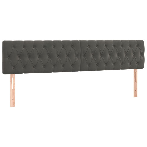 Wezgłowie Szary 180 x 7 x 78/88 cm Aksamit vidaXL 533491
