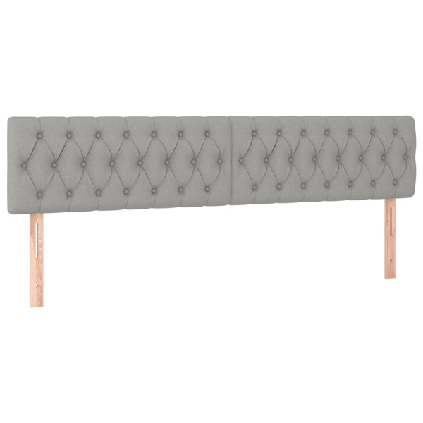 Wezgłowie Szary 180 x 7 x 78/88 cm Tkanina vidaXL 533584
