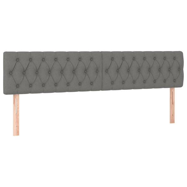 Wezgłowie Szary 180 x 7 x 78/88 cm Tkanina vidaXL 533518