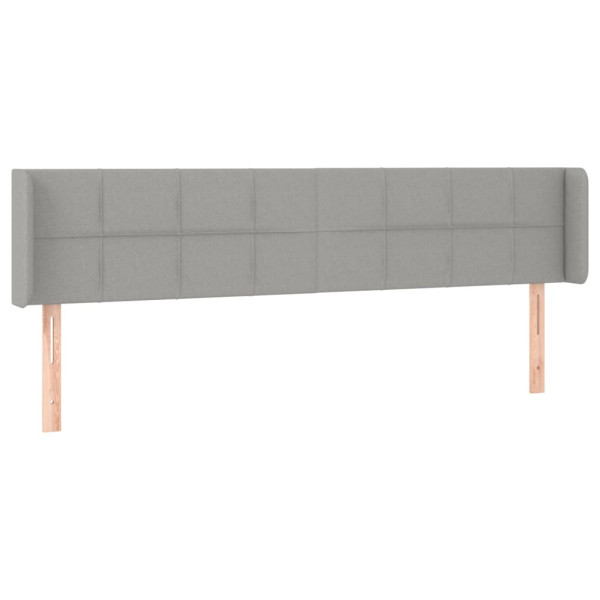 Wezgłowie Szary 183 x 16 x 78/88 cm Tkanina vidaXL 533224
