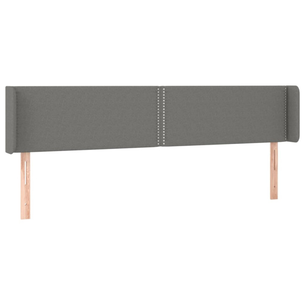 Wezgłowie Szary 183 x 16 x 78/88 cm Tkanina vidaXL 533235