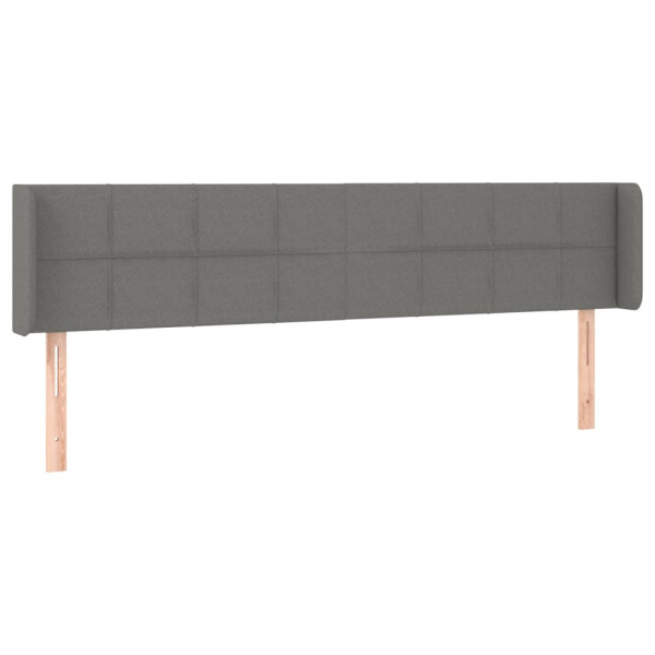Wezgłowie Szary 183 x 16 x 78/88 cm Tkanina vidaXL 533260