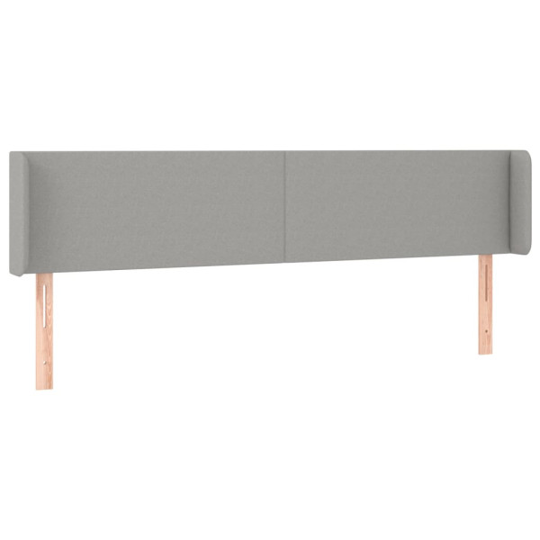 Wezgłowie Szary 183 x 16 x 78/88 cm Tkanina vidaXL 522136