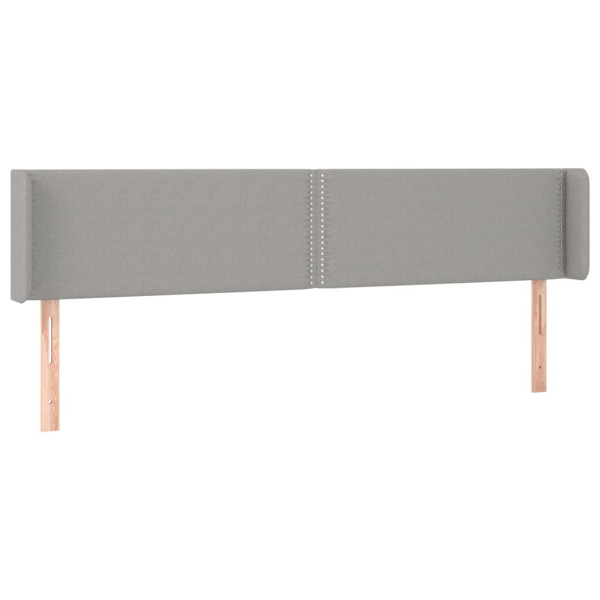 Wezgłowie Szary 183 x 16 x 78/88 cm Tkanina vidaXL 523367