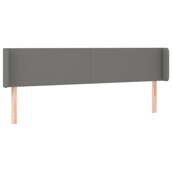Wezgłowie Szary 183 x 16 x 78/88 cm Tkanina vidaXL 532753