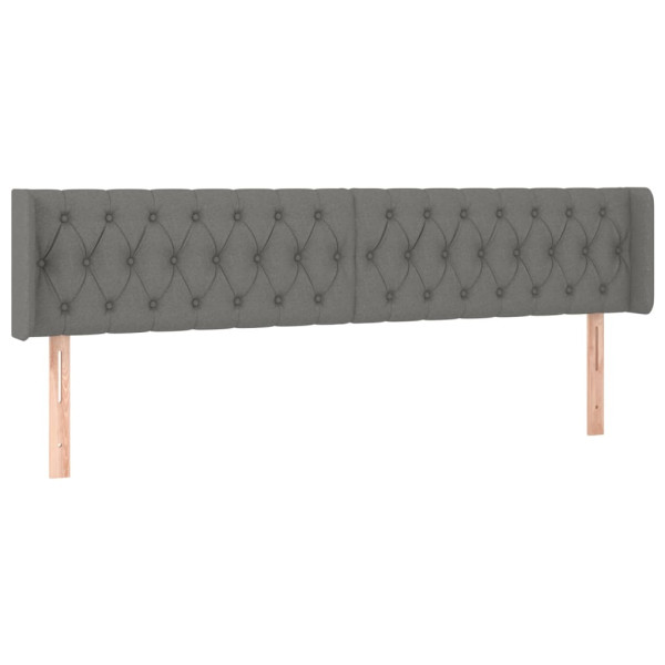 Wezgłowie Szary 183 x 16 x 78/88 cm Tkanina vidaXL 532769