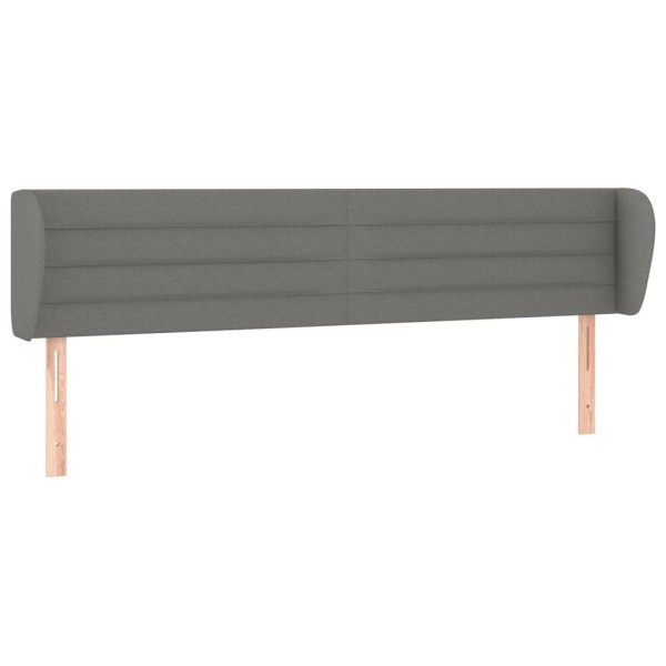 Wezgłowie Szary 183 x 23 x 78/88 cm Tkanina vidaXL 521783