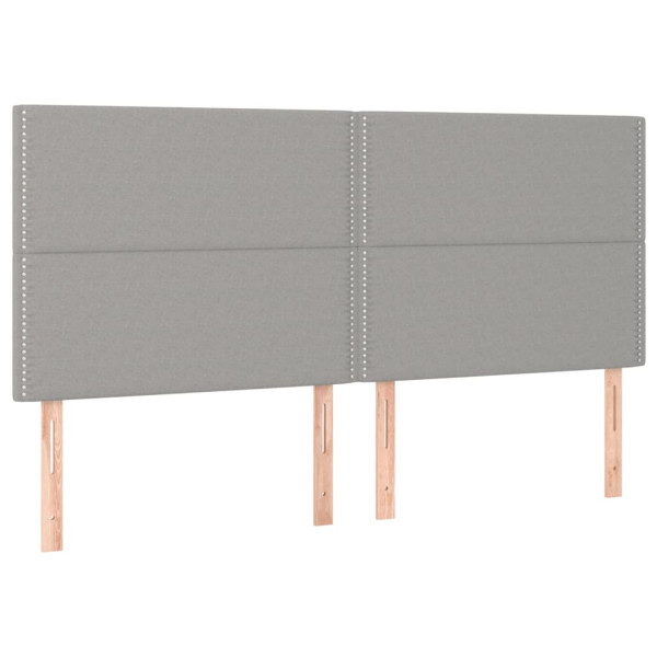 Wezgłowie Szary 200 x 5 x 118/128 cm Tkanina vidaXL 532765