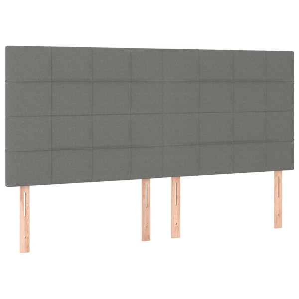 Wezgłowie Szary 200 x 5 x 118/128 cm Tkanina vidaXL 534998