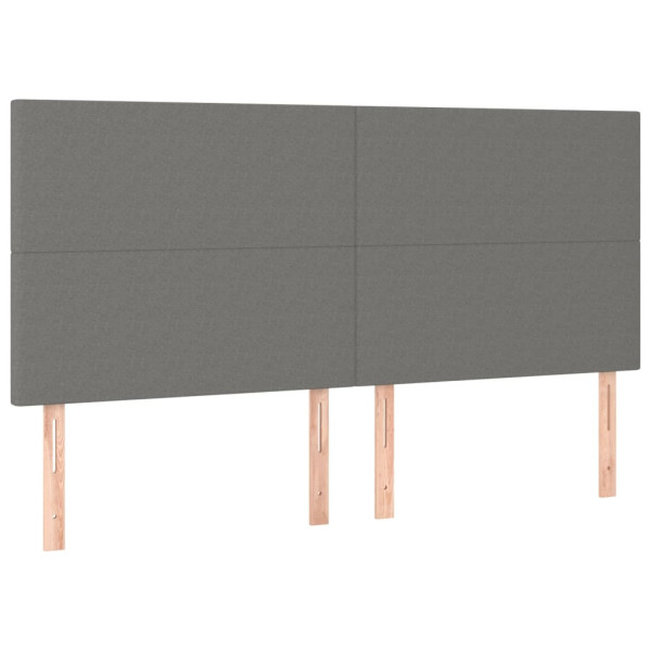Wezgłowie Szary 200 x 5 x 118/128 cm Tkanina vidaXL 535506