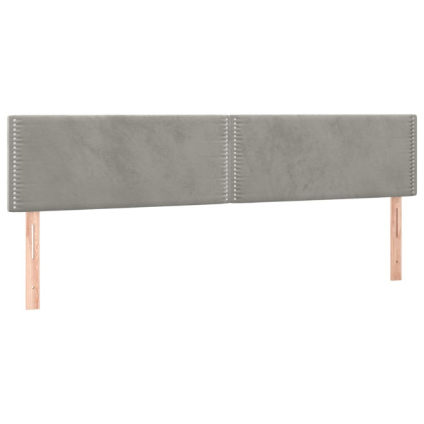 Wezgłowie Szary 200 x 5 x 78/88 cm Aksamit vidaXL 532442