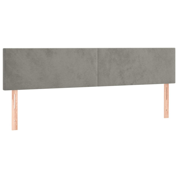 Wezgłowie Szary 200 x 5 x 78/88 cm Aksamit vidaXL 521760