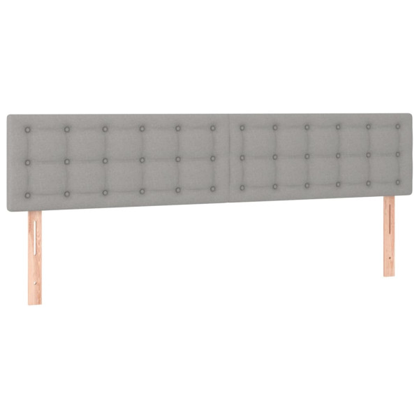 Wezgłowie Szary 200 x 5 x 78/88 cm Tkanina vidaXL 532343