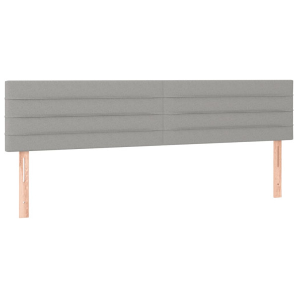 Wezgłowie Szary 200 x 5 x 78/88 cm Tkanina vidaXL 536232
