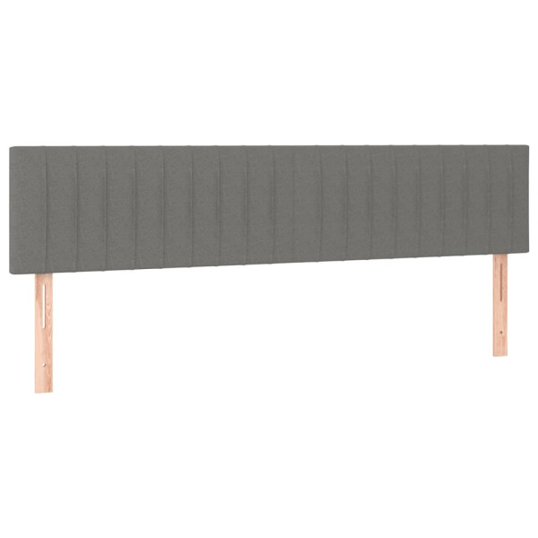 Wezgłowie Szary 200 x 5 x 78/88 cm Tkanina vidaXL 532958