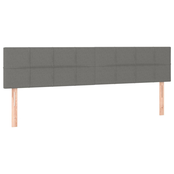 Wezgłowie Szary 200 x 5 x 78/88 cm Tkanina vidaXL 533406