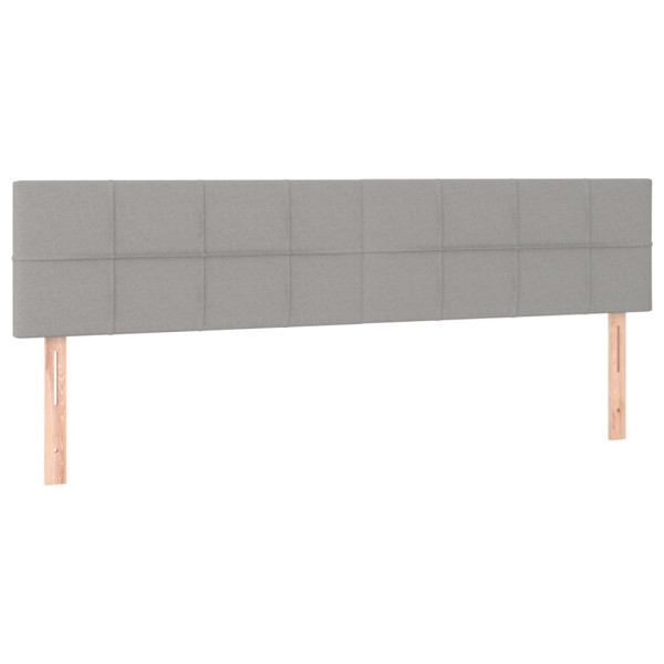 Wezgłowie Szary 200 x 5 x 78/88 cm Tkanina vidaXL 535014