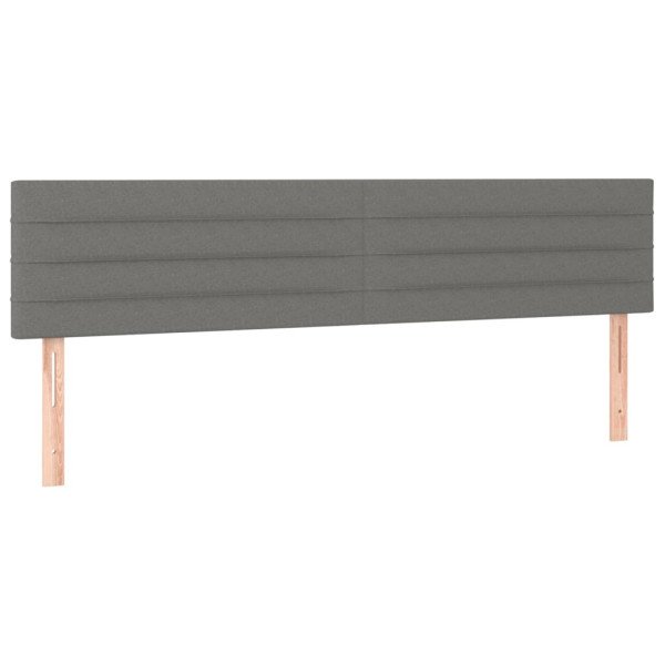Wezgłowie Szary 200 x 5 x 78/88 cm Tkanina vidaXL 535551