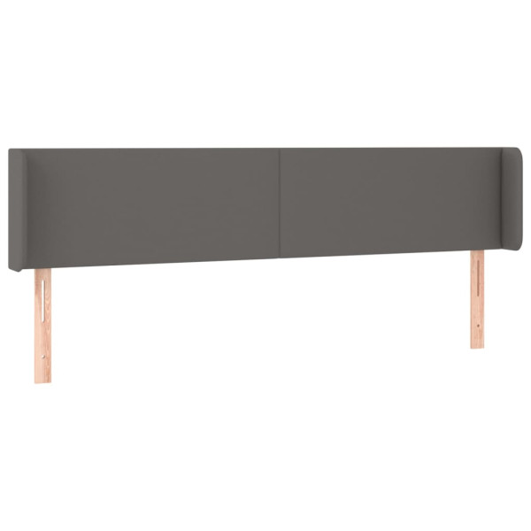 Wezgłowie Szary 203 x 16 x 78/88 cm Sztuczna skóra vidaXL 522102