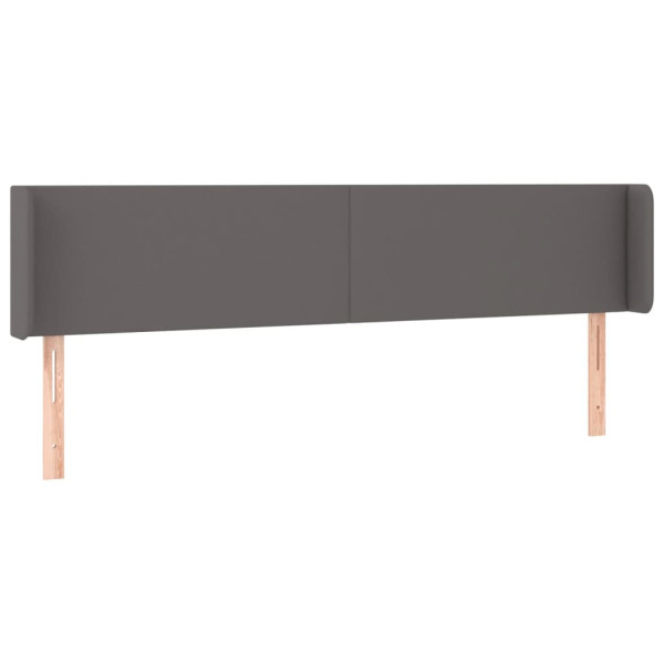 Wezgłowie Szary 203 x 16 x 78/88 cm Sztuczna skóra vidaXL 532845