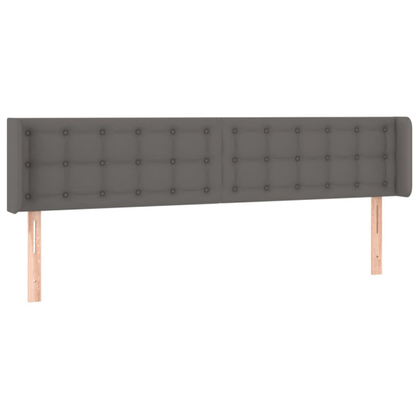 Wezgłowie Szary 203 x 16 x 78/88 cm Sztuczna skóra vidaXL 535550