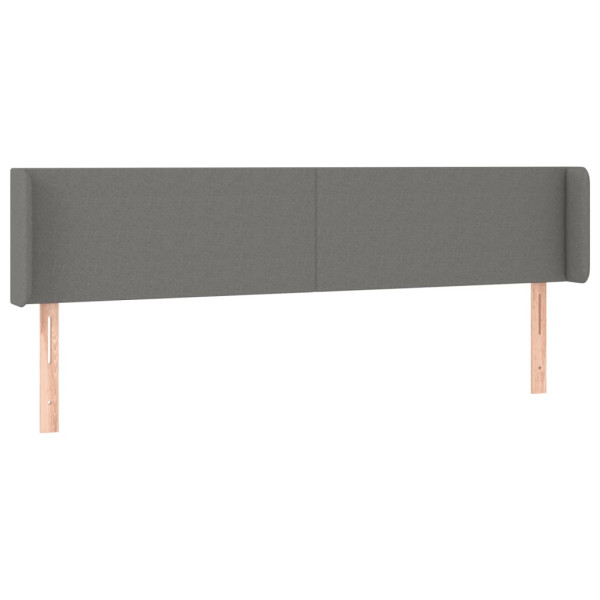 Wezgłowie Szary 203 x 16 x 78/88 cm Tkanina vidaXL 535407