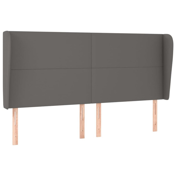 Wezgłowie Szary 203 x 23 x 118/128 cm Sztuczna skóra vidaXL 517552
