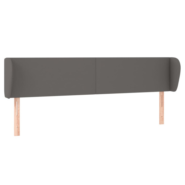 Wezgłowie Szary 203 x 23 x 78/88 cm Sztuczna skóra vidaXL 532540