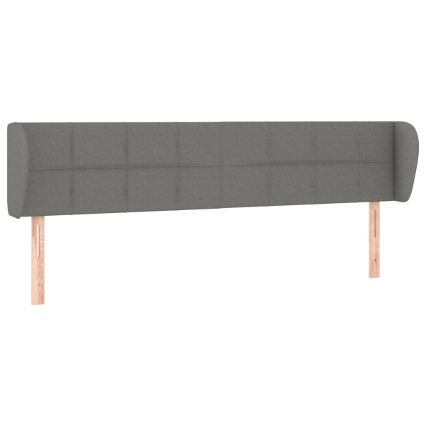 Wezgłowie Szary 203 x 23 x 78/88 cm Tkanina vidaXL 522040