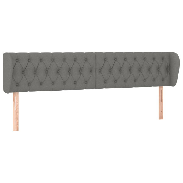 Wezgłowie Szary 203 x 23 x 78/88 cm Tkanina vidaXL 533332
