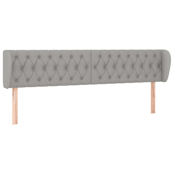 Wezgłowie Szary 203 x 23 x 78/88 cm Tkanina vidaXL 533467