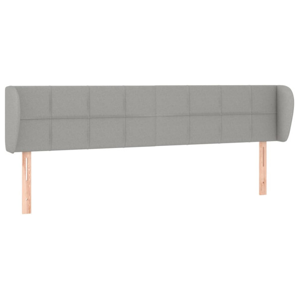 Wezgłowie Szary 203 x 23 x 78/88 cm Tkanina vidaXL 521876