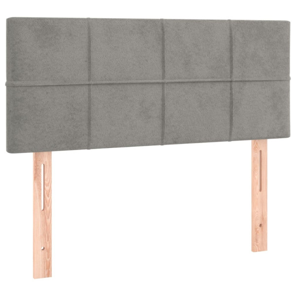 Wezgłowie Szary 80 cm Aksamit Niski vidaXL 379992