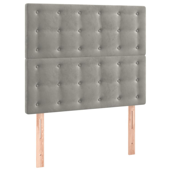Wezgłowie Szary 80 x 5 x 118/128 cm Aksamit vidaXL 529411