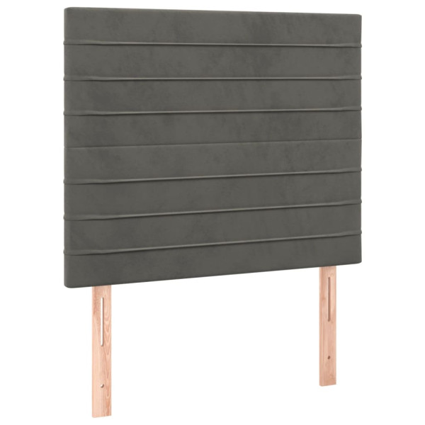 Wezgłowie Szary 80 x 5 x 118/128 cm Aksamit vidaXL 532381