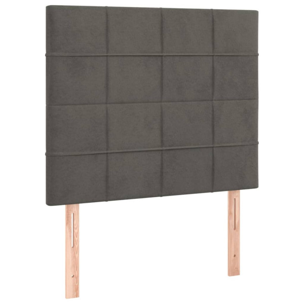 Wezgłowie Szary 80 x 5 x 118/128 cm Aksamit vidaXL 533402