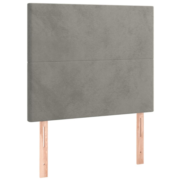 Wezgłowie Szary 80 x 5 x 118/128 cm Aksamit vidaXL 533416