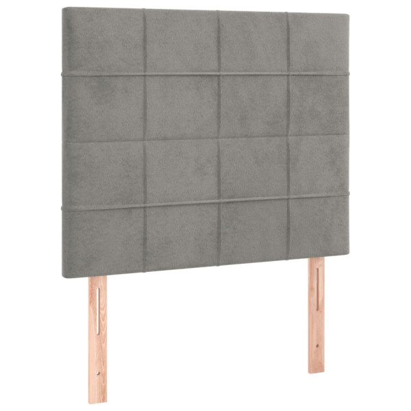 Wezgłowie Szary 80 x 5 x 118/128 cm Aksamit vidaXL 523088